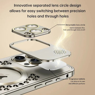 LuxMagnet AromaCase™: Aluminum Magsafe Case with Detachable Lens & Aromatherapy for iPhone - TechShopi